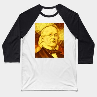 Horace Greeley Golden Portrait | Horace Greeley Artwork 11 Baseball T-Shirt